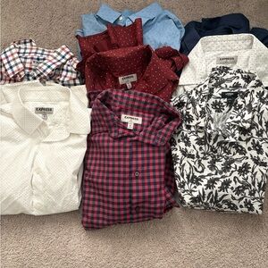Express Men's Dress Shirt varied styles 8 in lot